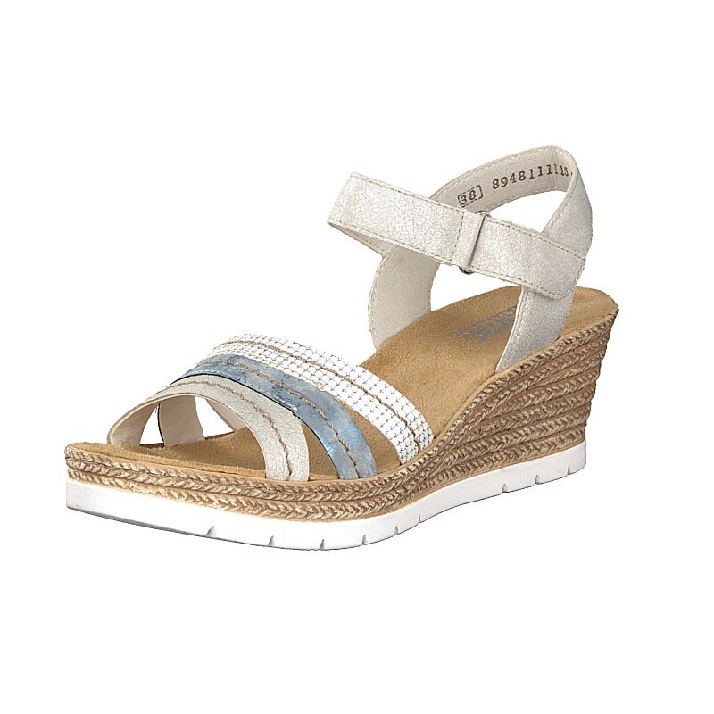 Sandalias Cunha Rieker 61955-80 Para Mulher - Branco